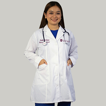Glycare 35 Inches Women's Fashion Lab Coat: HF-1102