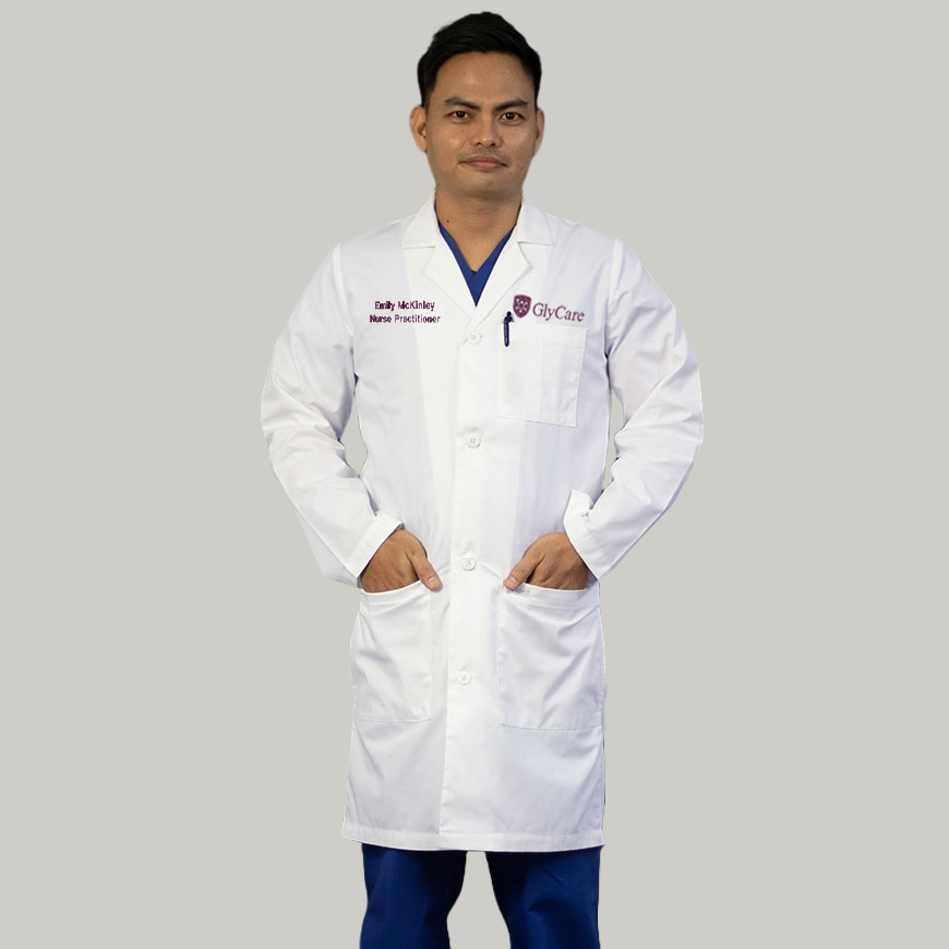 Glycare 37 Inches Unisex Functional Lab Coat: HF-1104V3